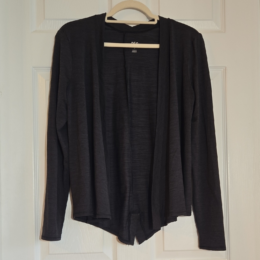 DSG Black Open-Front Lightweight Cardigan Size Small